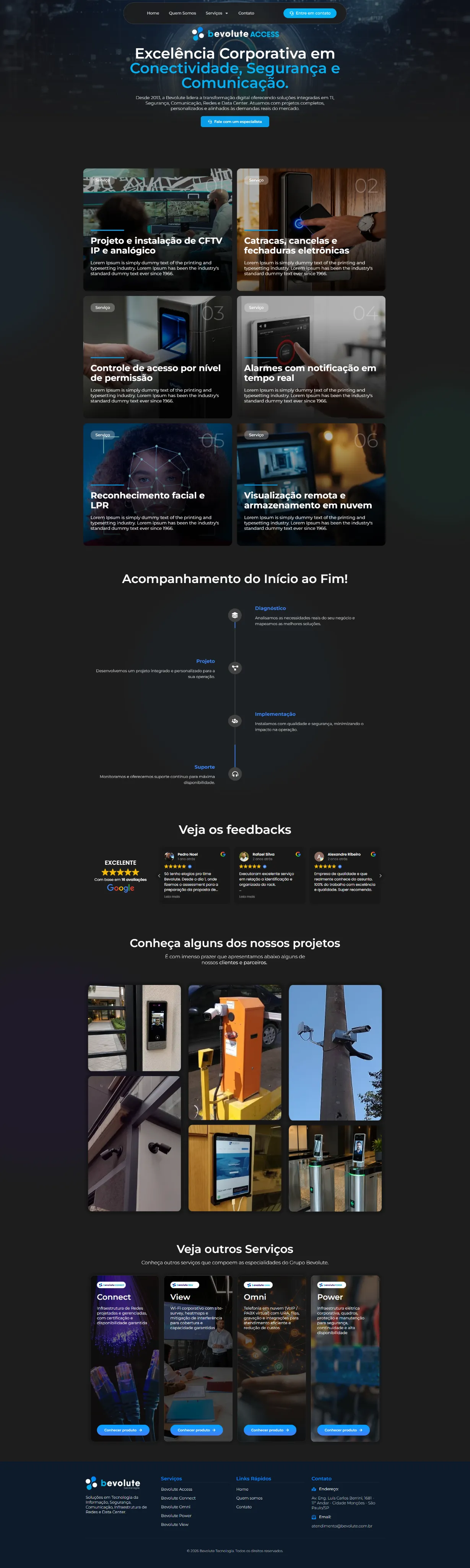 Bevolute: Página de serviço — Um molde que serve para os cinco