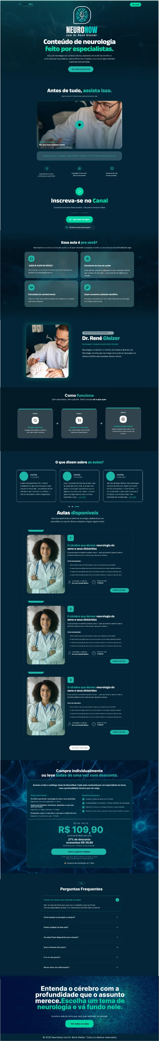 NeuroNow: Home — Uma página, uma decisão em segundos